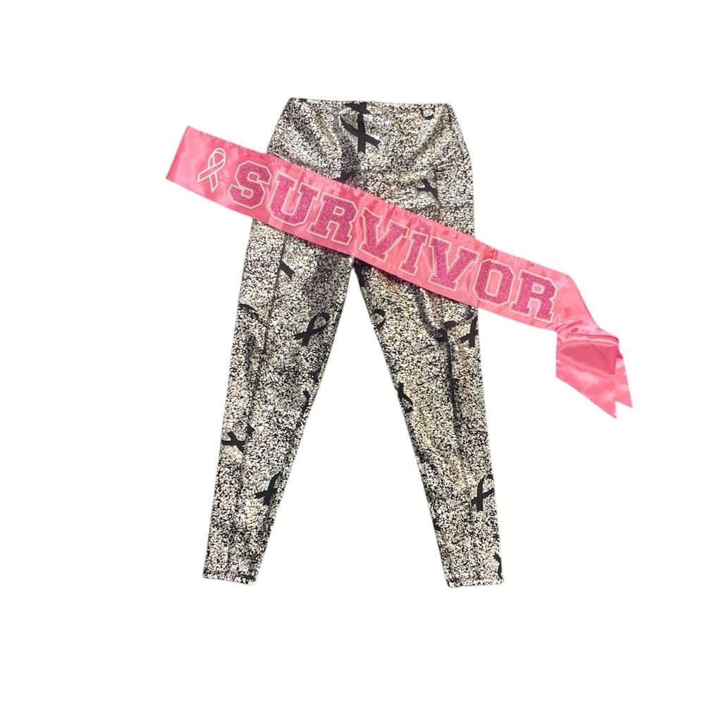 NWT Breast Cancer Awareness Leggings and Sash S S33